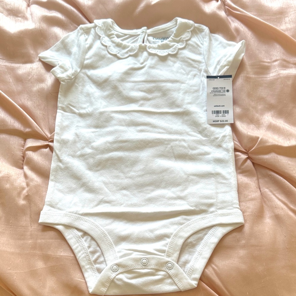 Oshkosh Bgosh Classic White Kids One Piece